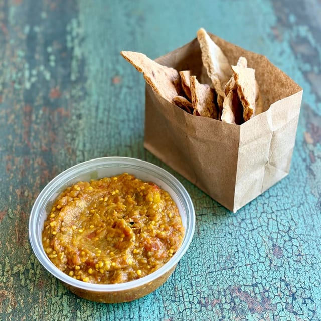 Eggplant & Tomato Dip (Vegan, GF).